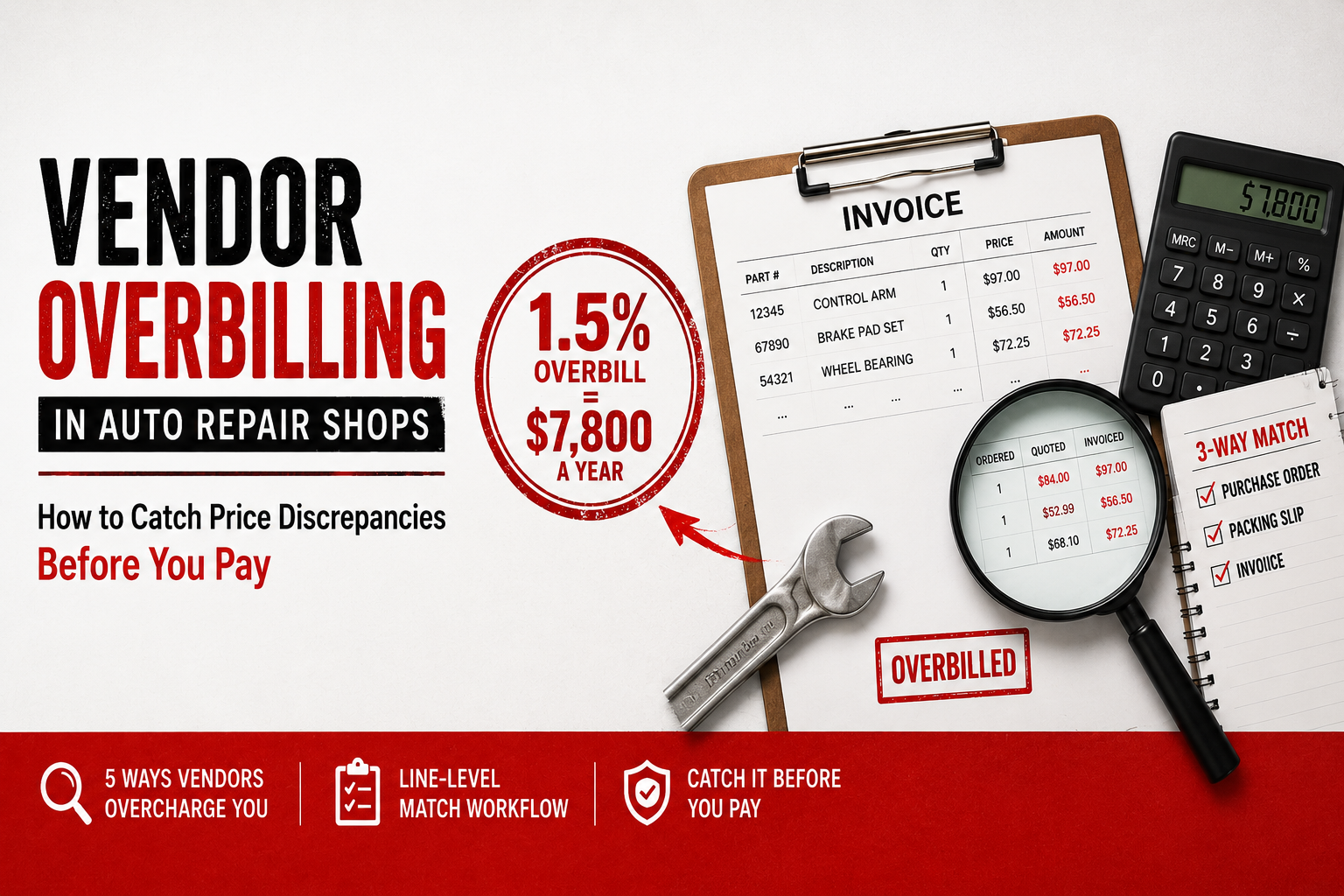 Vendor Overbilling in Auto Repair Shops: How to Catch Price Discrepancies Before You Pay